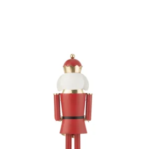 Notenkraker Trommel Ijzer Rood/Goud Medium H106,5cm J-Line