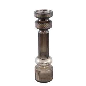 Fadri Grey Glass Candle Holder L PTMD