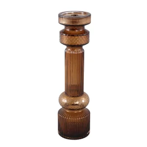 Fadri Bronze Glass Candle Holder L PTMD