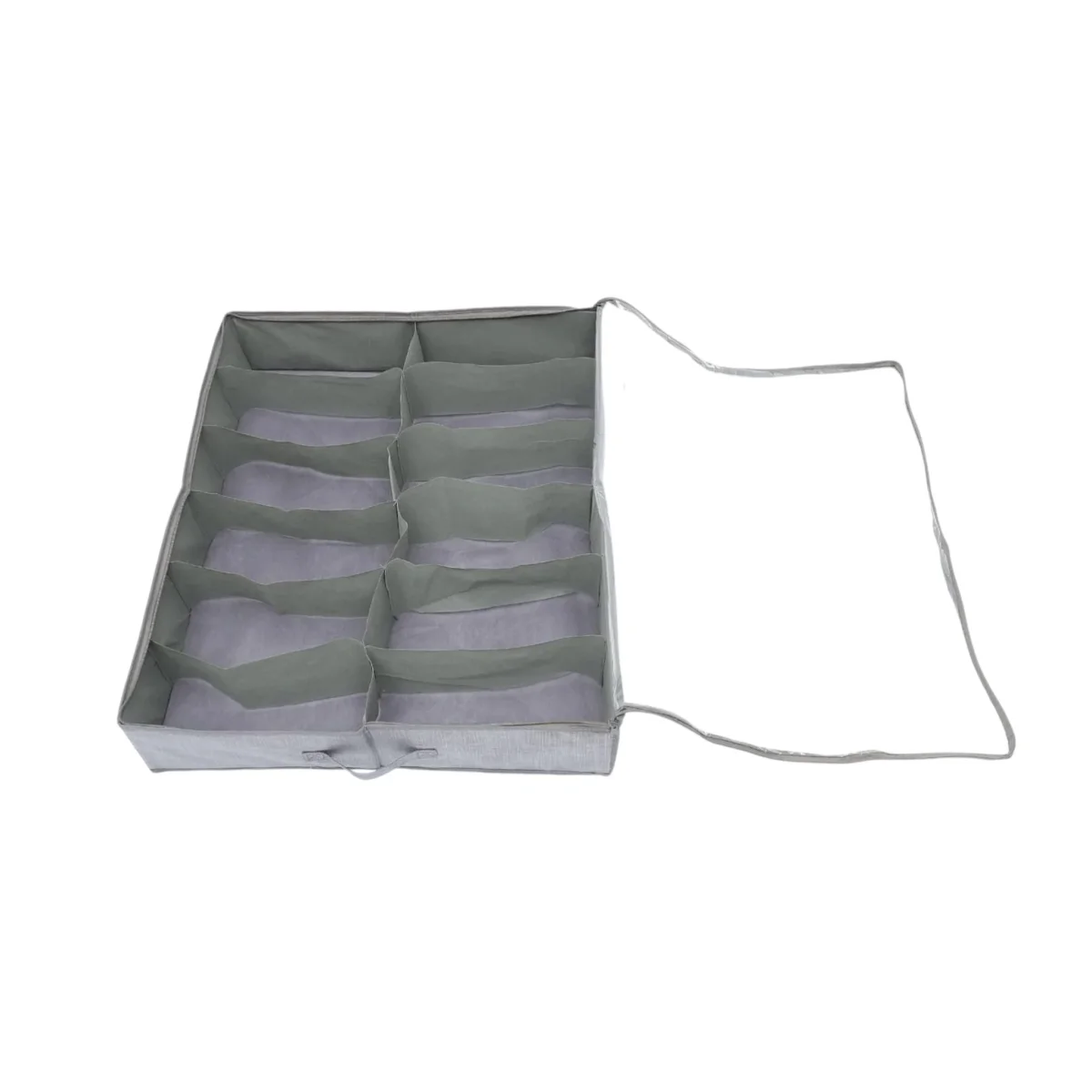 Schoenen Opbergtas Onderbed - 2 stuks - Grijs - 16 paar Schoenen - Schoenen Organizer - Afbeelding 8