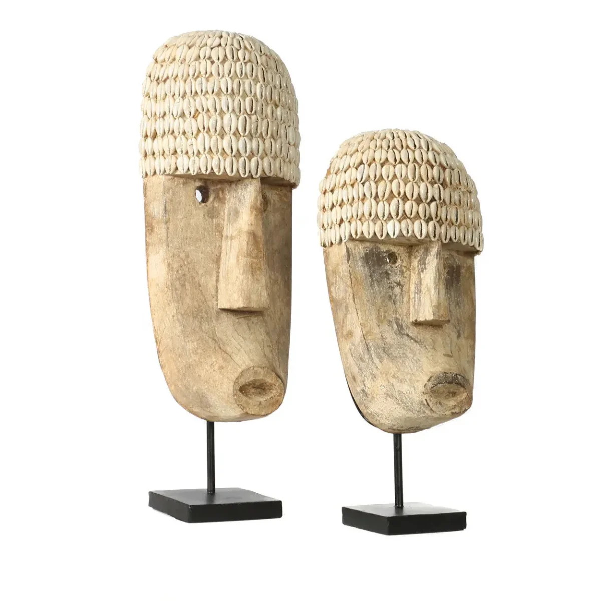 Het Cowrie Masker on Stand - Large - Afbeelding 7