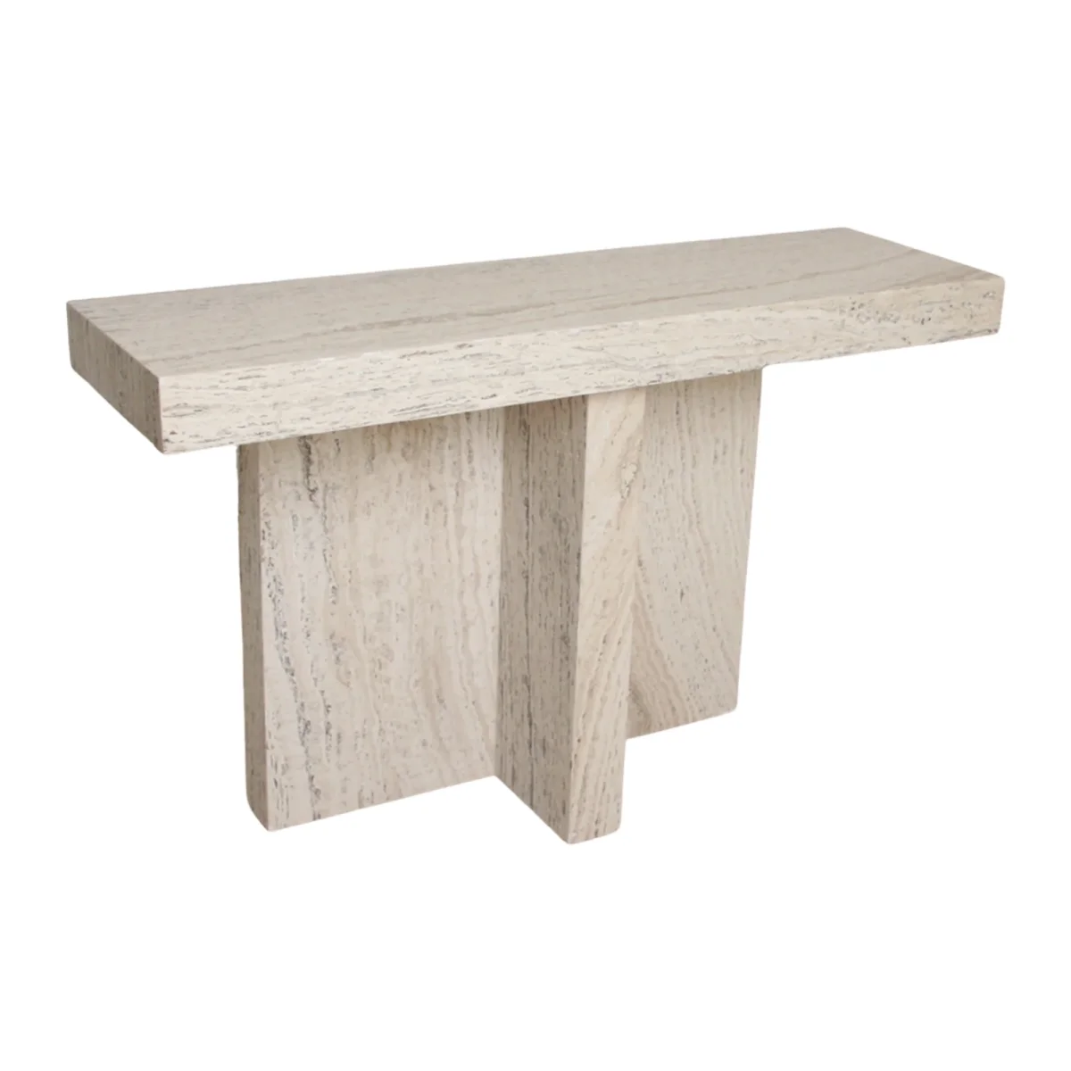 Travertin Sidetable Triangle Raw Materials - Afbeelding 2