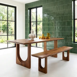 Eetkamertafel Bullnose Chamfered Arch Mangohout 200cm Raw Materials