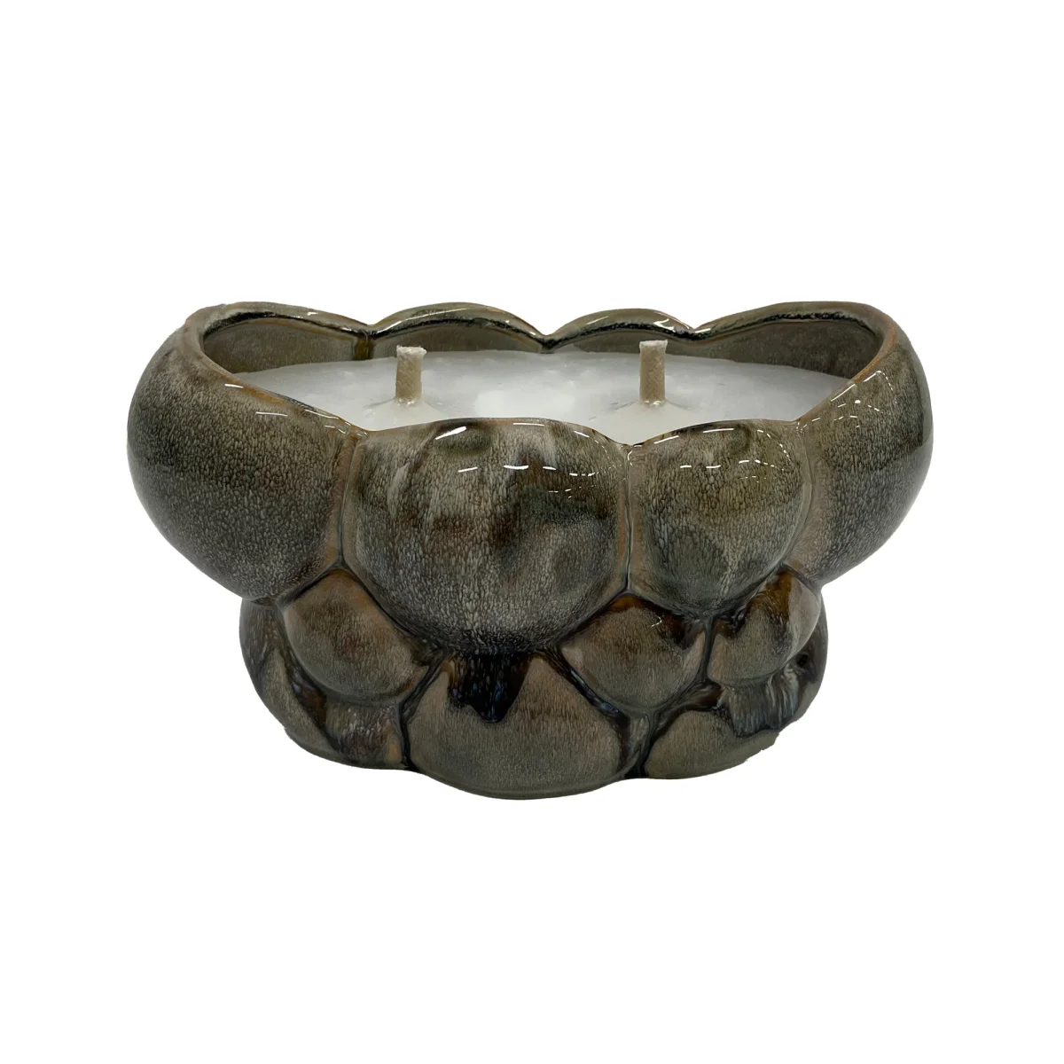 Jodie Green Ceramic Oval Outdoor Candle Circles Dripping L PTMD - Afbeelding 2