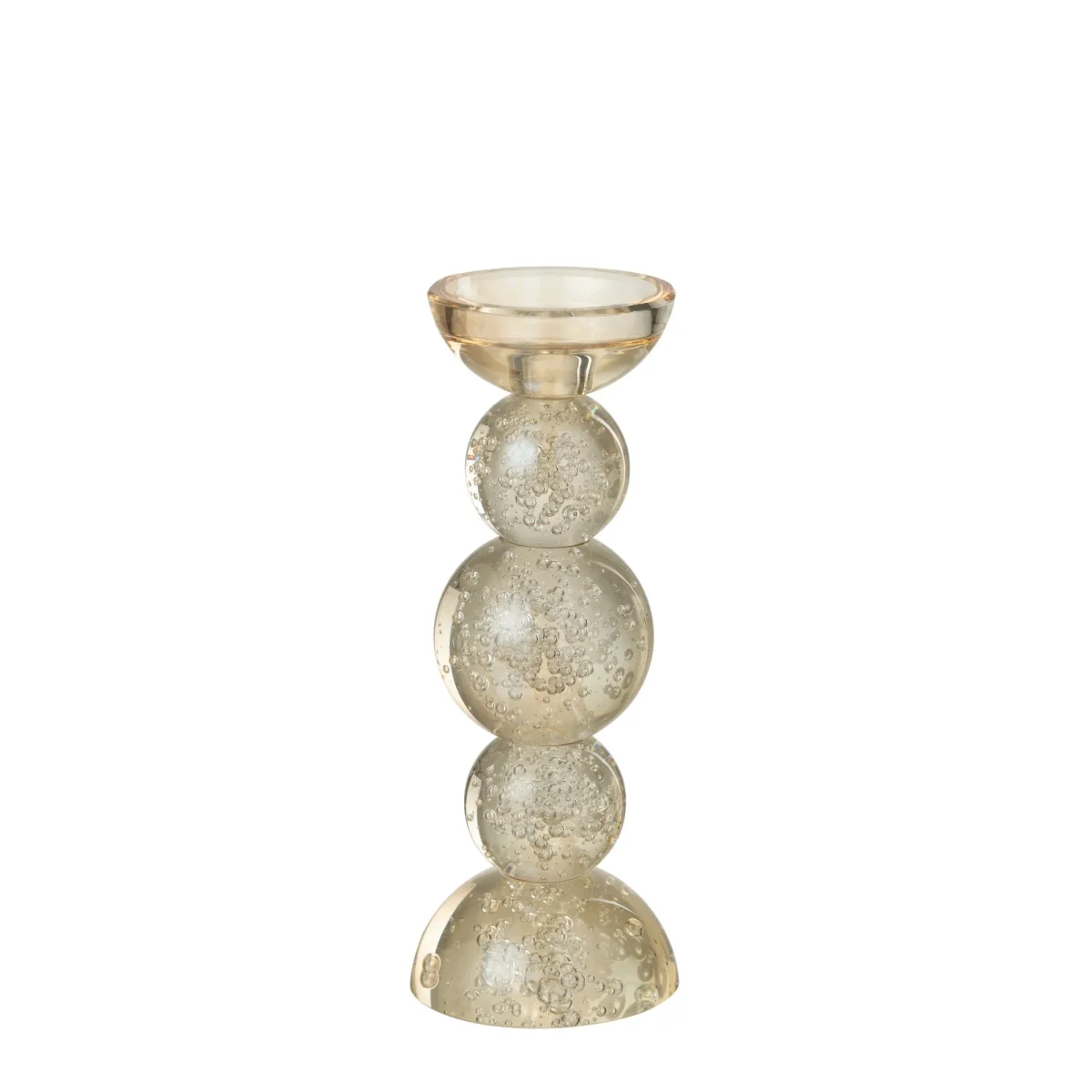 Kandelaar Glas Champagnekleurig Small J-Line
