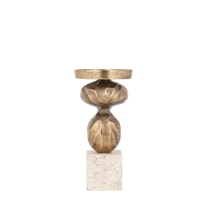 Malines Gold Casted Alu Candleholder On Base S PTMD